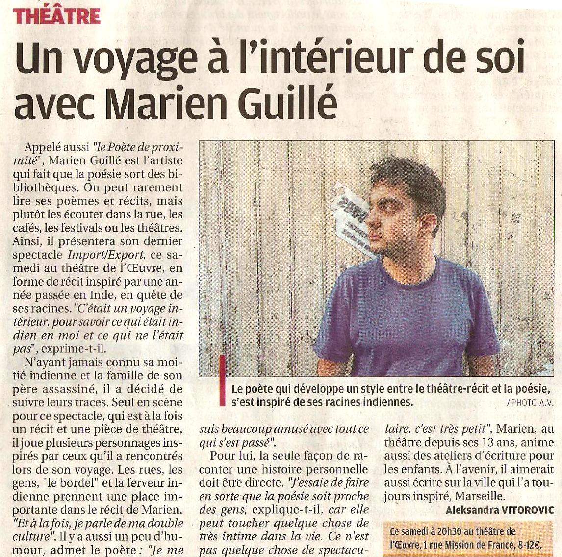 Un voyage à l'intérieur de soi avec Marien Guillé